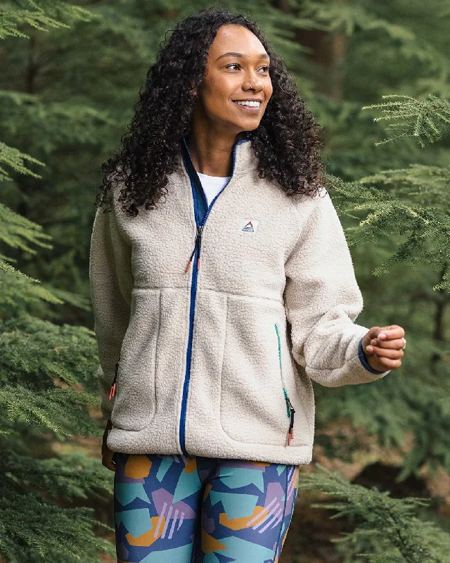 Classic Comfort Fairbanks Full Zip Recycled Sherpa Fleece - Oatmeal