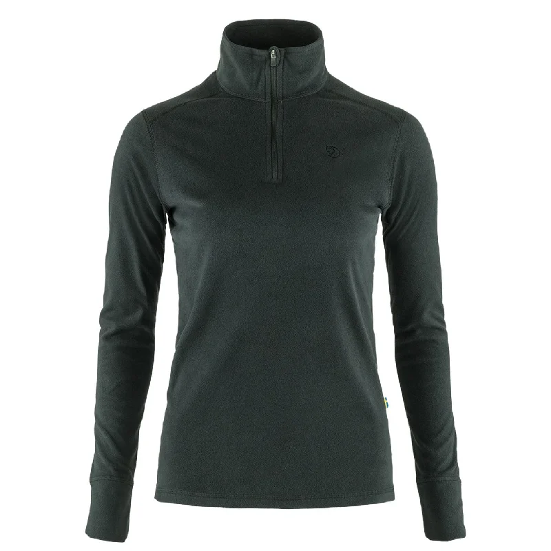 Soft Casuals Fjallraven Womens Skare Microfleece Half Zip Black