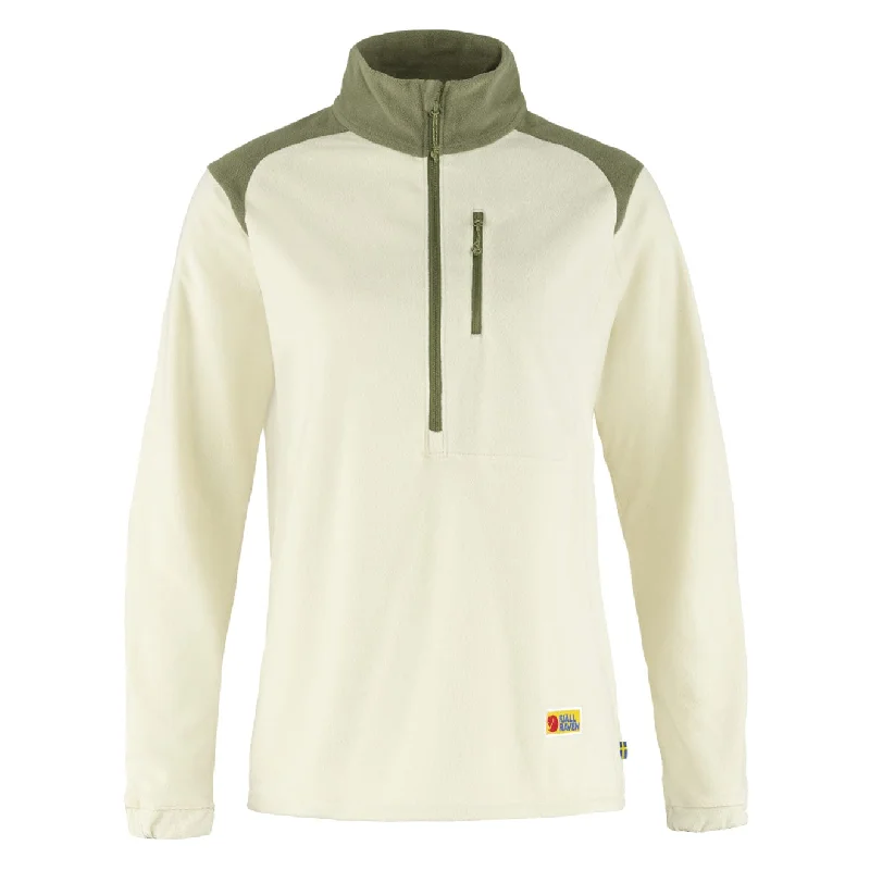Classic Comfort Fjallraven Womens Vardag Lite Fleece Chalk White / Light Olive