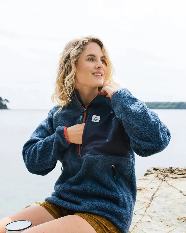 Effortless Looks Home Recycled Sherpa Fleece - Dark Denim