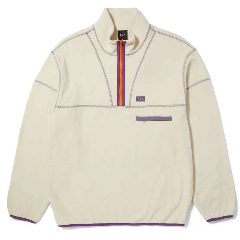Stylish Jackets Huf Womens Elysian Quarter Zip Fleece Bone