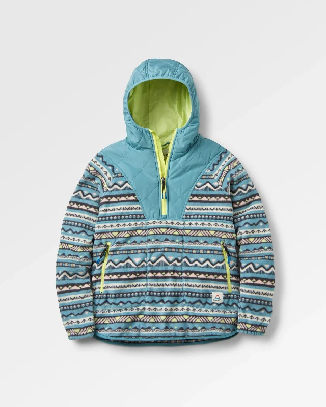Soft Tops Juana Recycled Polar Hooded Fleece - Mountain Geo Arctic