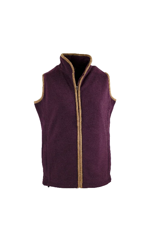 Relaxed Tops LF201 - Ladie's Fleece Gilet - PLUM