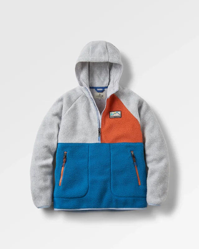 All-Day Style Maine 2.0 1/2 Zip Recycled Sherpa Fleece - Blue Steel