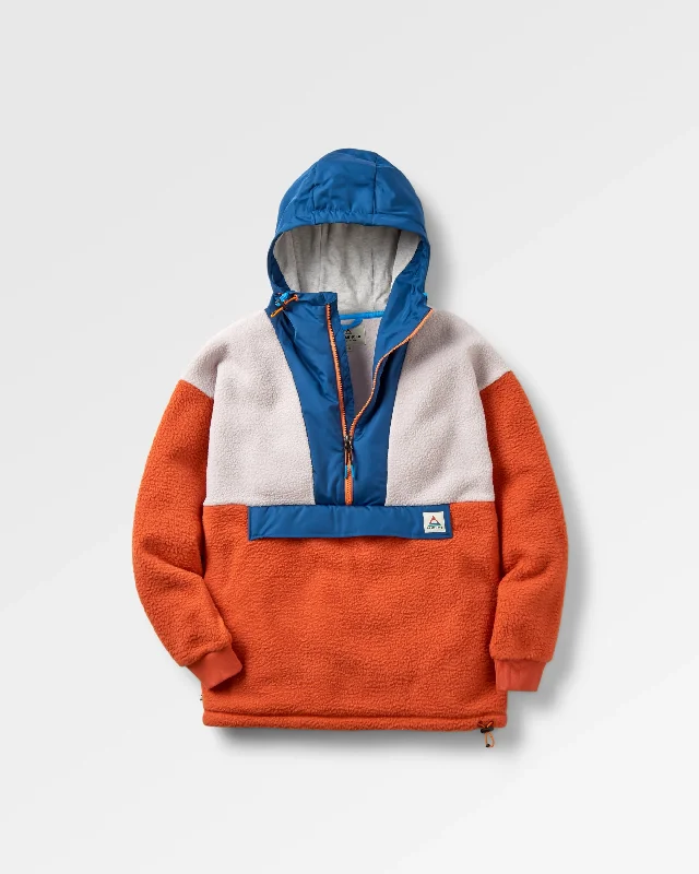 Easy Chic Wear Maren 1/2 Zip Recycled Sherpa Fleece - Burnt Orange