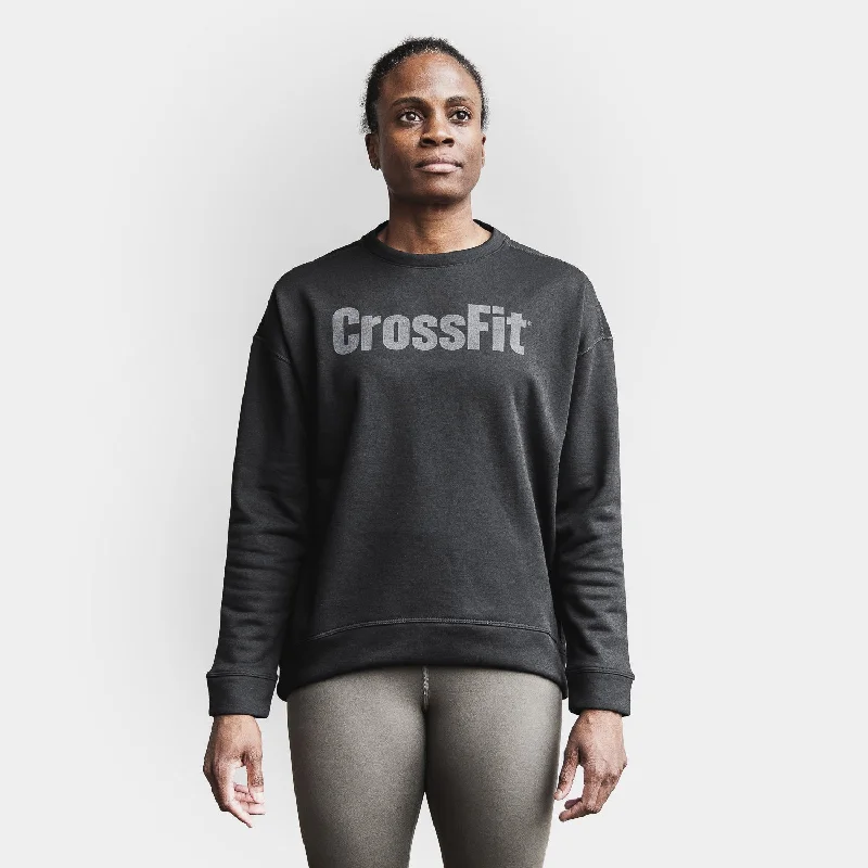 Cozy Fashion NOBULL - WOMEN'S CROSSFIT CREW SWEATSHIRT - BLACK