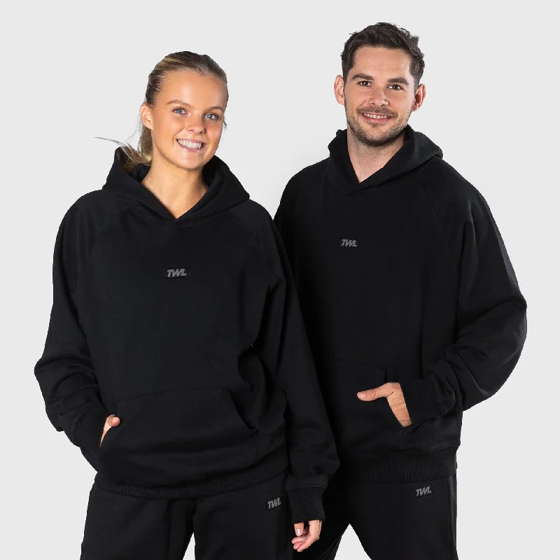 Soft Comfort TWL - ALTITUDE OVERSIZED HOODIE - BLACK