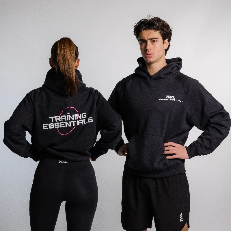Stylish Casuals TWL - ESSENTIALS OVERSIZED HOODIE - HUSTLE 365 - BLACK