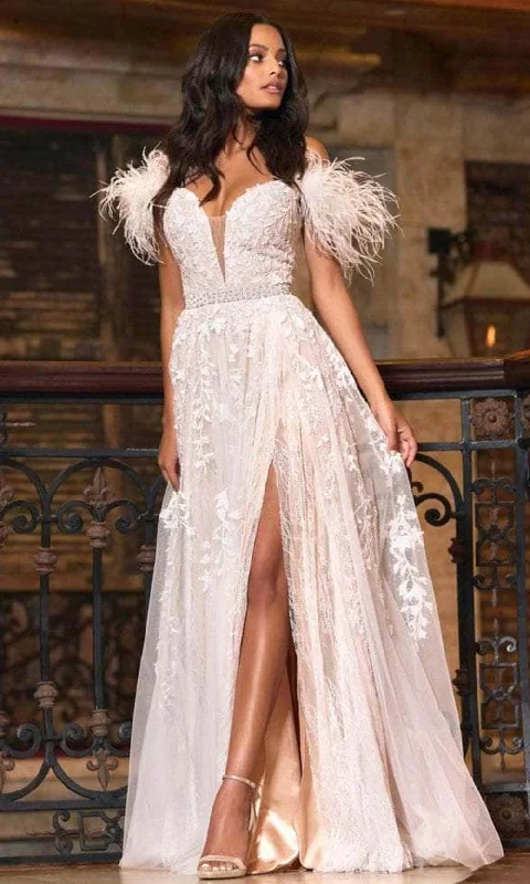 Trendy Comfort Wear Sherri Hill 55180 - Off-Shoulder Long Dress